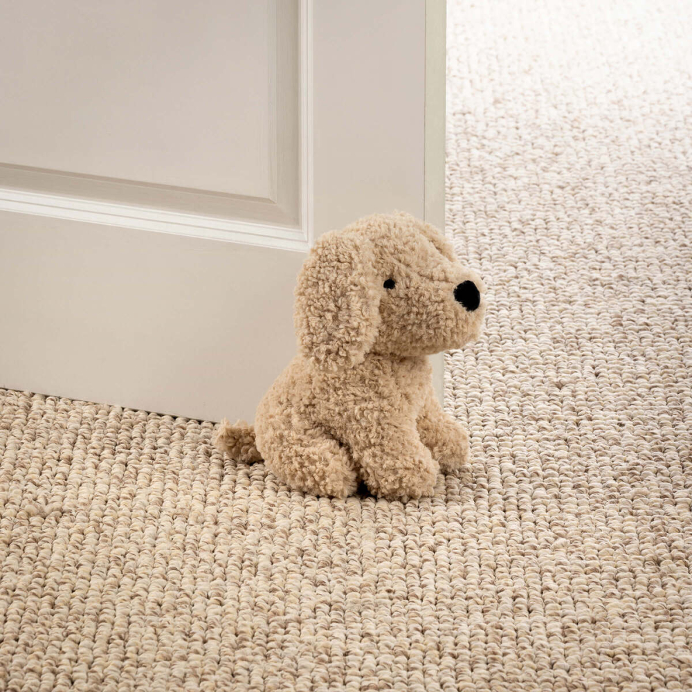 Preview: Textino Türstopper Hund 'Luci' 22 cm Bleached Sand - Beige